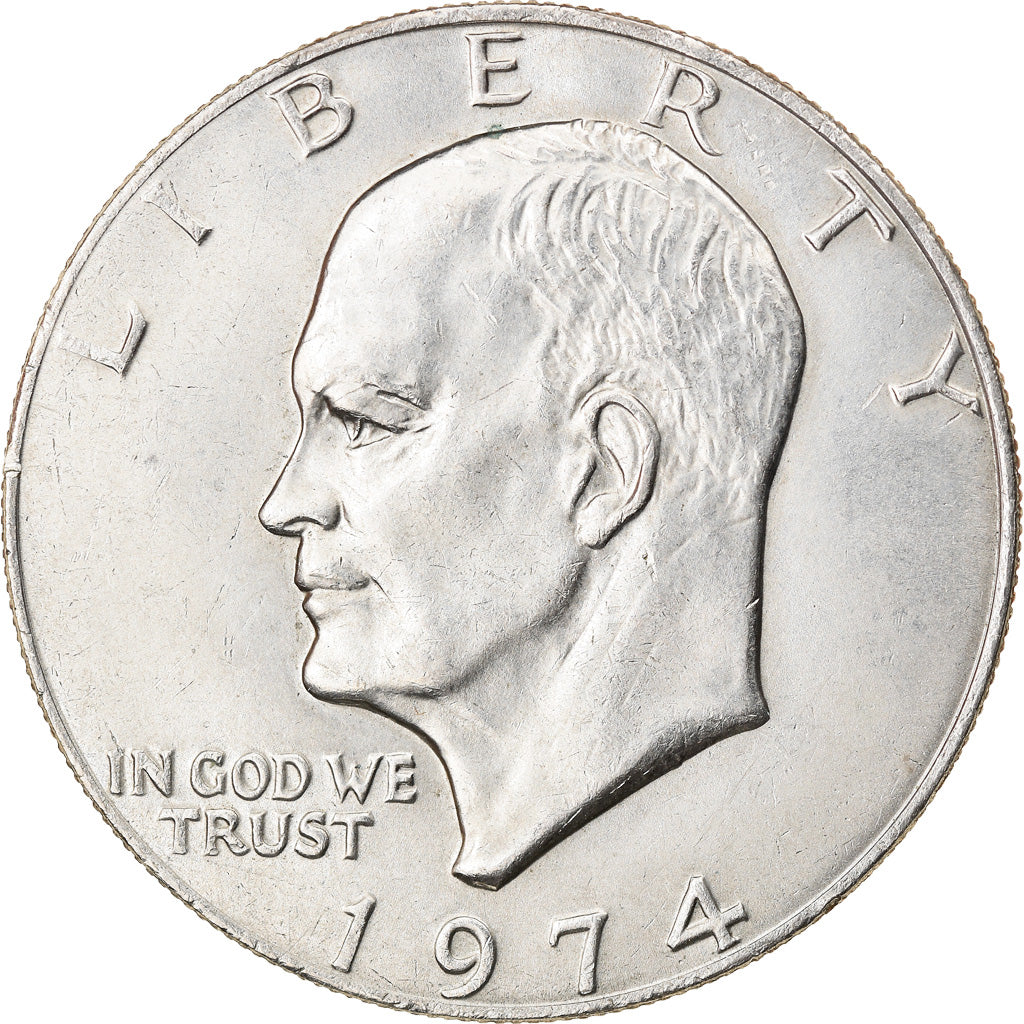 Coin, United States, Eisenhower Dollar, Dollar, 1974, U.S. Mint, Philadelphia