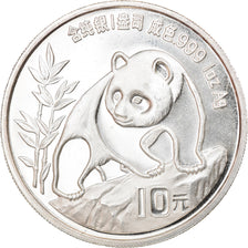 Coin, CHINA, PEOPLE'S REPUBLIC, "Panda" Silver Bullion Coinage 1990, 10 Yüan