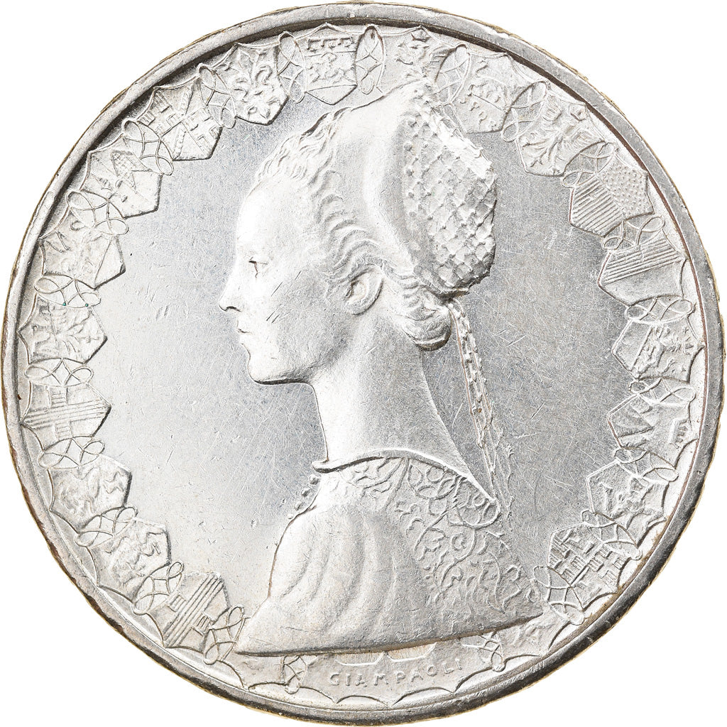 Coin, Italy, 500 Lire, 1966, Rome, AU(50-53), Silver, KM:98