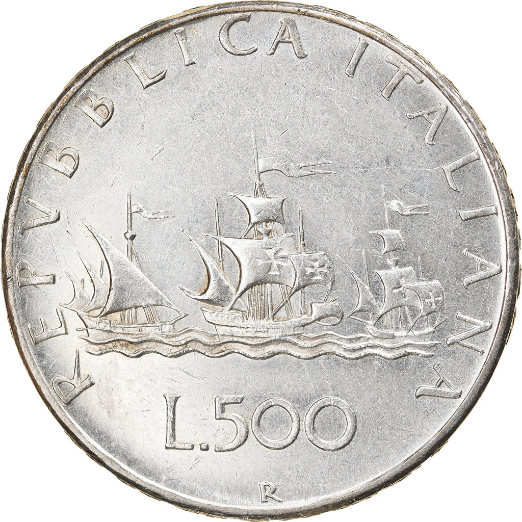 Coin, Italy, 500 Lire, 1966, Rome, AU(50-53), Silver, KM:98