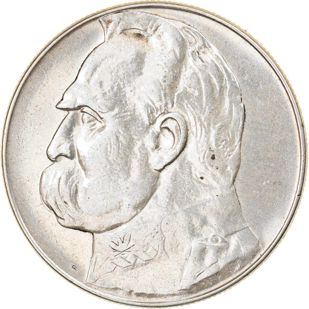 Coin, Poland, 10 Zlotych, 1936, Warsaw, AU(50-53), Silver, KM:29