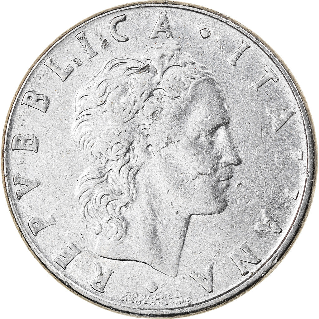 Moneta, Italia, 50 Lire, 1979, Rome, MB, Acciaio inossidabile, KM:95.1