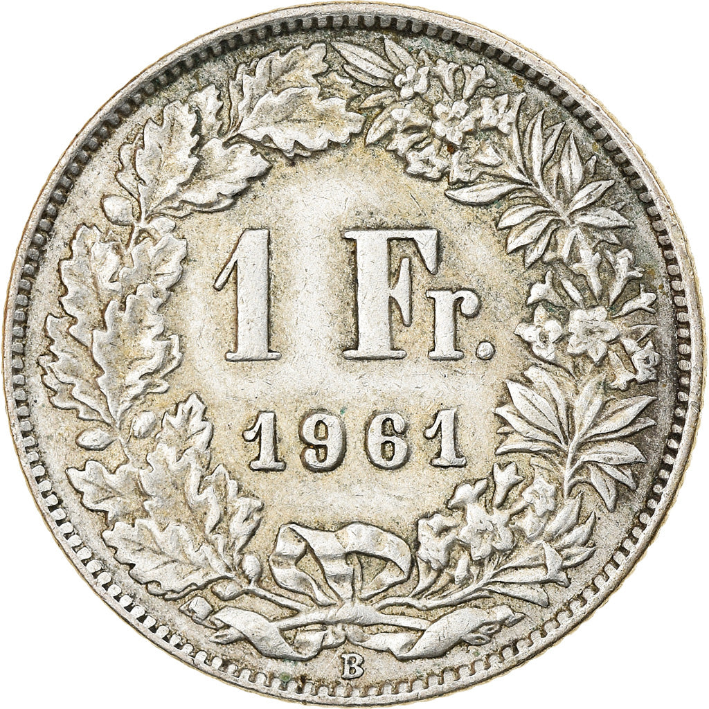Munten, Zwitserland, Franc, 1961, Bern, ZF, Zilver, KM:24