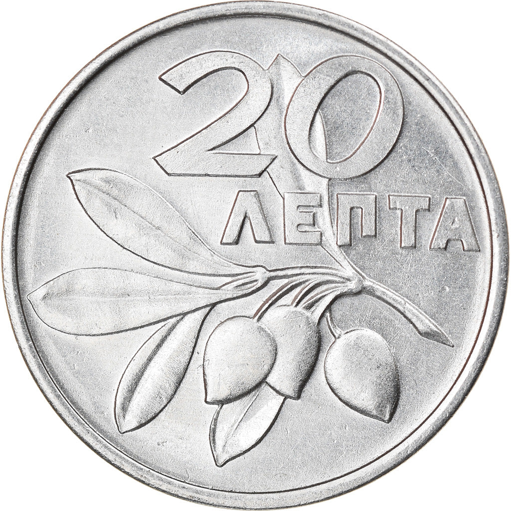 Coin, Greece, 20 Lepta, 1973, AU(50-53), Aluminum, KM:104