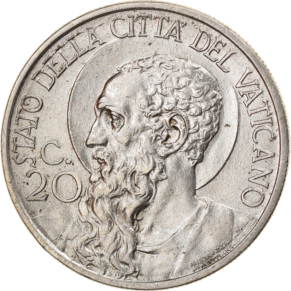 Moneta, CITTÀ DEL VATICANO, Pius XI, 20 Centesimi, 1937, Roma, SPL-, Nichel