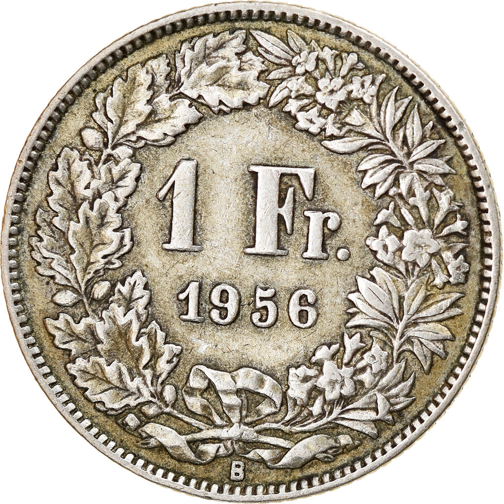 Coin, Switzerland, Franc, 1956, Bern, EF(40-45), Silver, KM:24
