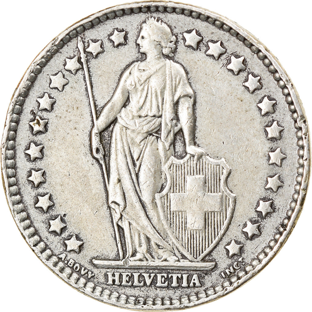 Coin, Switzerland, Franc, 1963, Bern, EF(40-45), Silver, KM:24