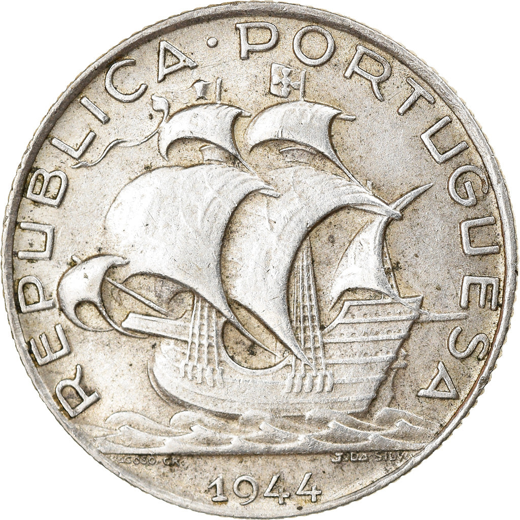 Coin, Portugal, 2-1/2 Escudos, 1944, EF(40-45), Silver, KM:580