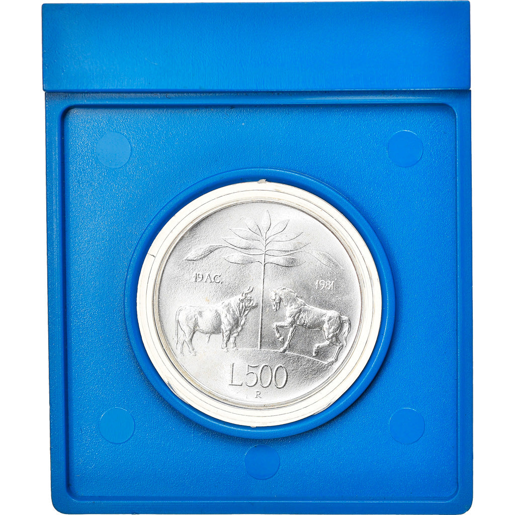 Coin, Italy, 500 Lire, 1981, Rome, Virgil, MS(65-70), Silver, KM:110