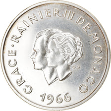 Coin, Monaco, 10 Francs, 1966, MS(63), Silver, KM:M1, Gadoury:MC 154