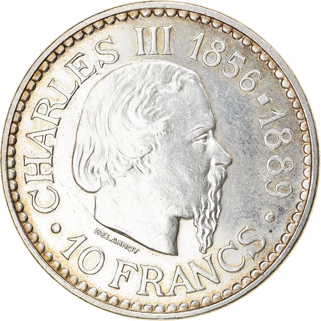 Coin, Monaco, Rainier III, 10 Francs, 1966, AU(50-53), Silver, KM:146