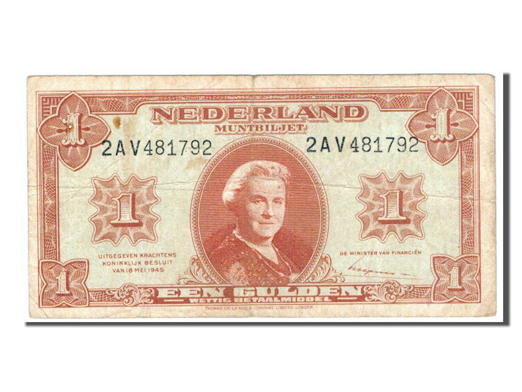 Paesi Bassi, 1 Gulden, 1945, BB