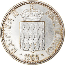 Coin, Monaco, Rainier III, 10 Francs, 1966, EF(40-45), Silver, KM:146