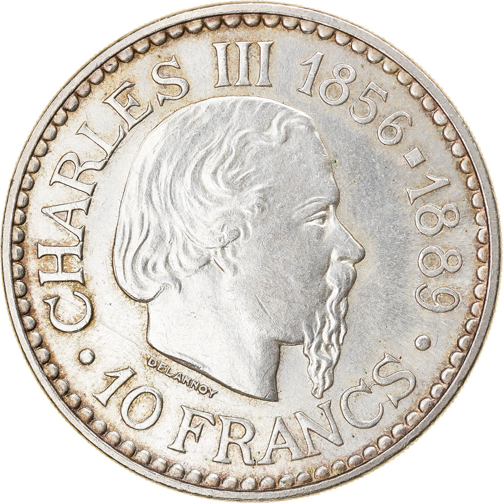 Coin, Monaco, Rainier III, 10 Francs, 1966, EF(40-45), Silver, KM:146