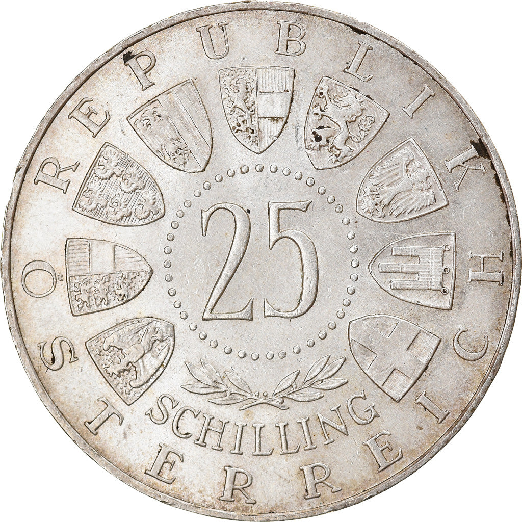 Coin, Austria, 25 Schilling, 1963, AU(50-53), Silver, KM:2893
