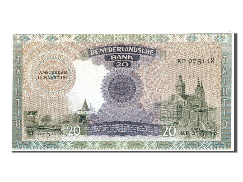 Banknote, Netherlands, 20 Gulden, 1941, UNC(60-62)