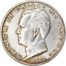 Coin, Monaco, Rainier III, 5 Francs, 1966, AU(50-53), Silver, KM:141