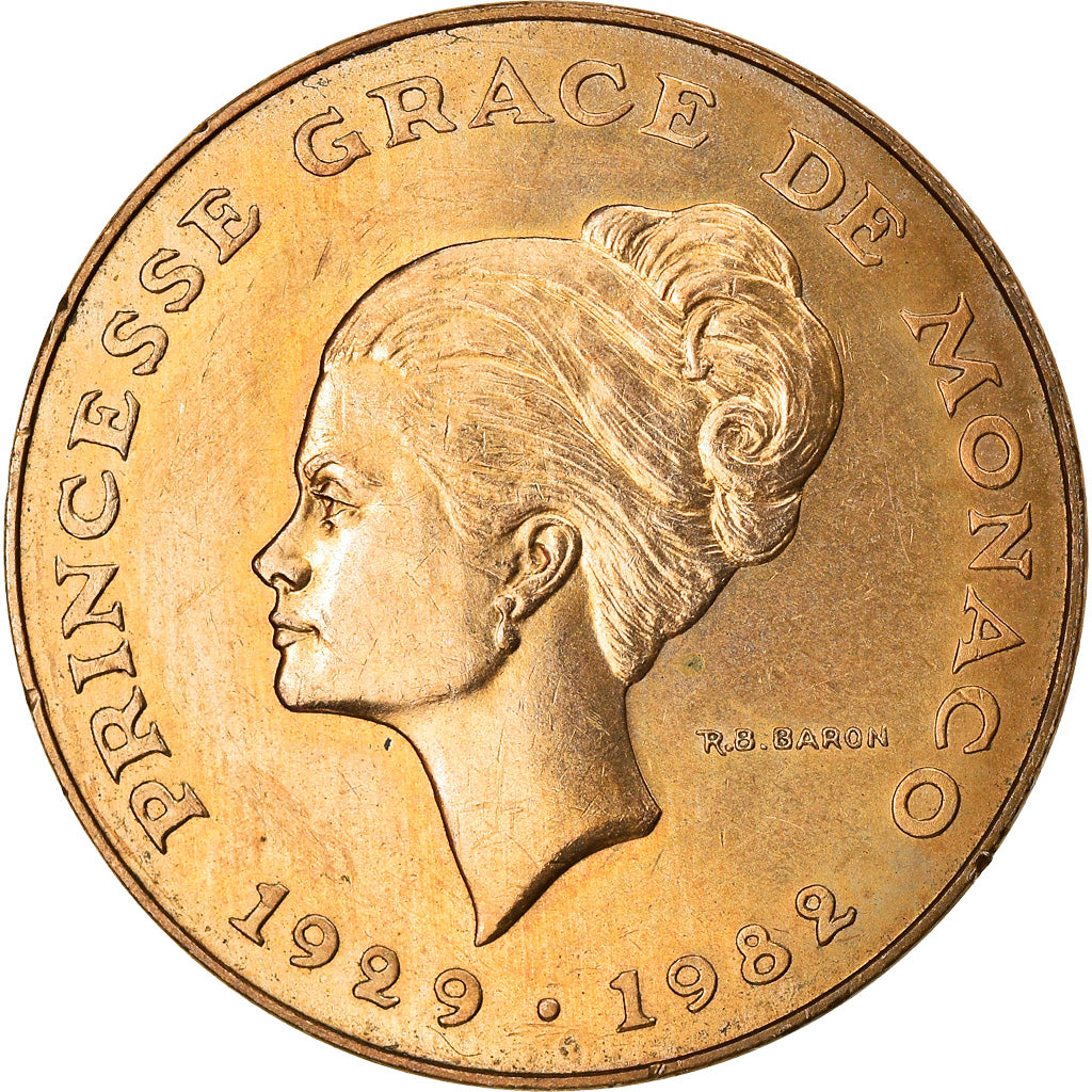 Coin, Monaco, Rainier III, 10 Francs, 1982, AU(50-53), Copper-Nickel-Aluminum