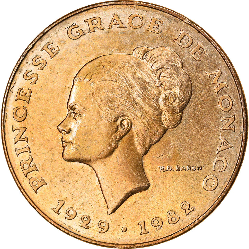 Coin, Monaco, Rainier III, 10 Francs, 1982, EF(40-45), Copper-Nickel-Aluminum