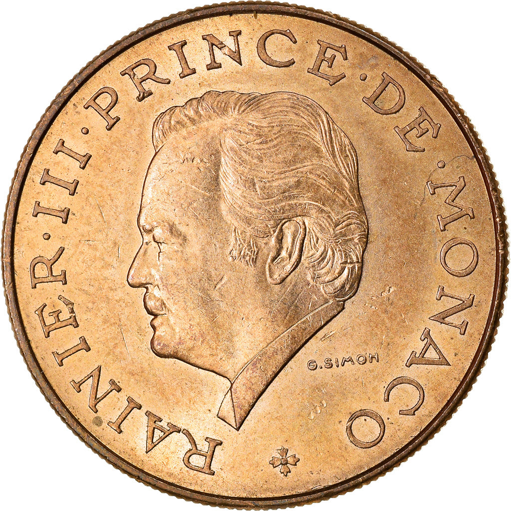 Coin, Monaco, Rainier III, 10 Francs, 1974, EF(40-45), Copper-Nickel-Aluminum