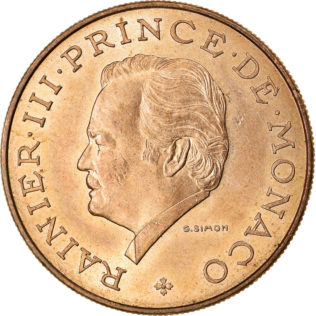 Coin, Monaco, Rainier III, 10 Francs, 1974, EF(40-45), Copper-Nickel-Aluminum
