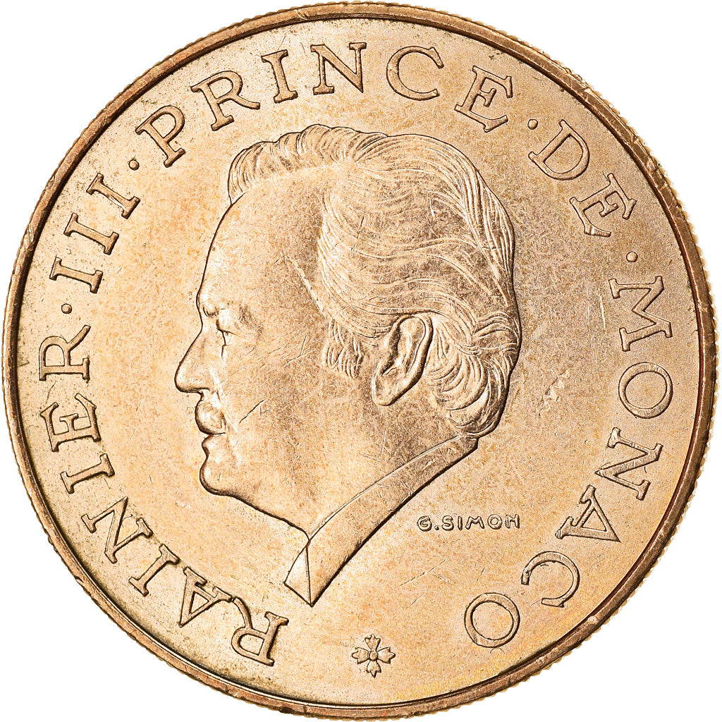 Münze, Monaco, Rainier III, 10 Francs, 1976, SS, Copper-Nickel-Aluminum
