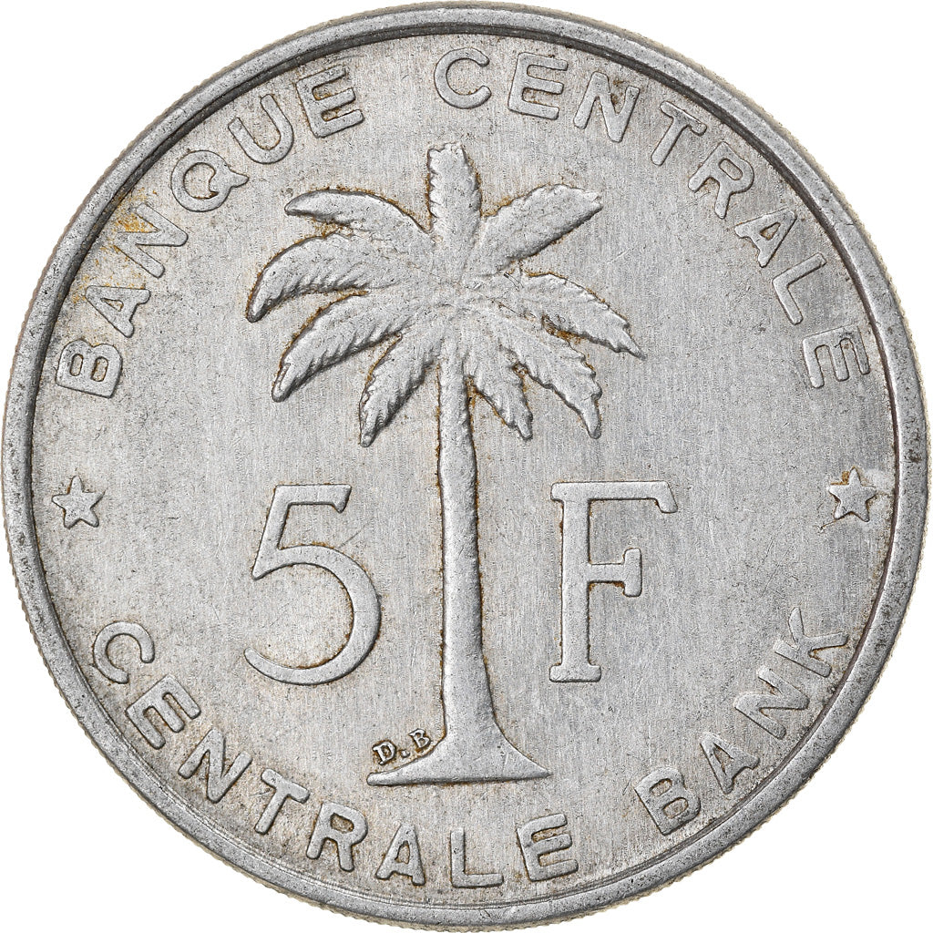 Monnaie, Congo belge, RUANDA-URUNDI, 5 Francs, 1958, TTB, Aluminium, KM:3