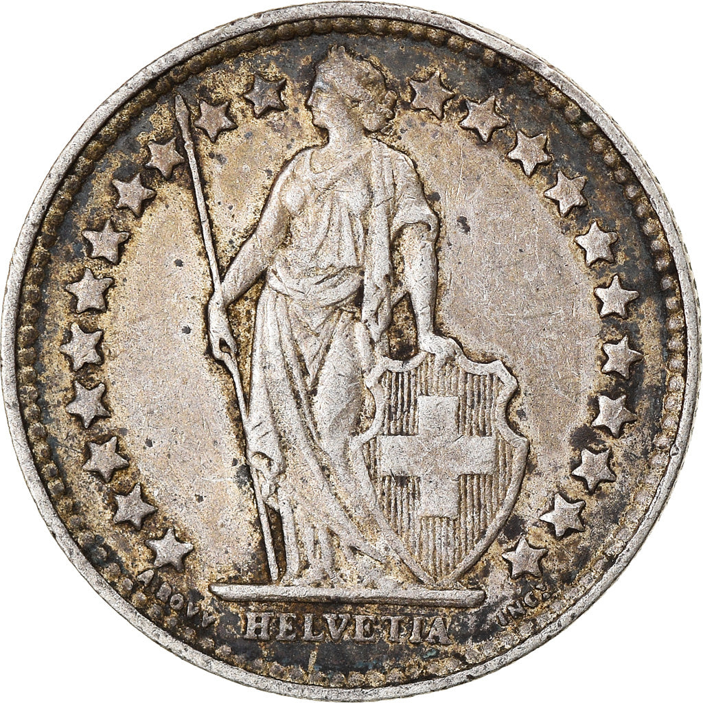 Coin, Switzerland, 1/2 Franc, 1916, Bern, VF(30-35), Silver, KM:23