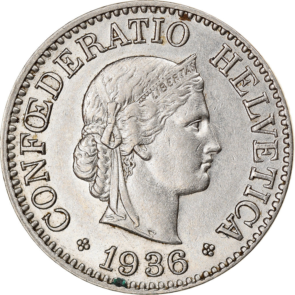 Monnaie, Suisse, 10 Rappen, 1936, Bern, TTB, Nickel, KM:27b