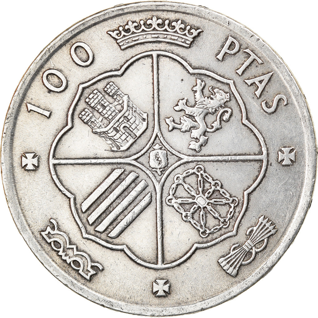 Coin, Spain, Caudillo and regent, 100 Pesetas, 1966, Madrid, EF(40-45), Silver