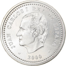 Coin, Spain, 2000 Pesetas, 2000, Juan Carlos I Charles V, MS(63), Silver