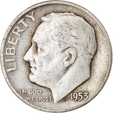 Coin, United States, Roosevelt Dime, Dime, 1953, U.S. Mint, Denver, EF(40-45)