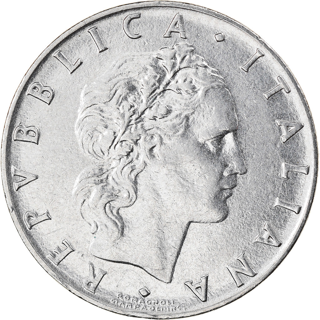 Coin, Italy, 50 Lire, 1966, Rome, VF(30-35), Stainless Steel, KM:95.1