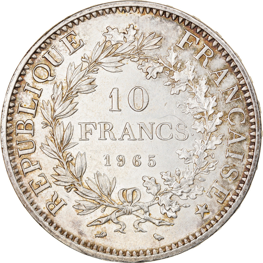 Moneta, Francia, Hercule, 10 Francs, 1965, Paris, BB+, Argento, KM:932