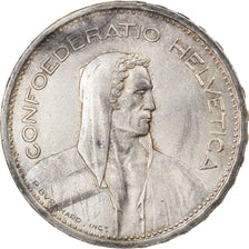 Coin, Switzerland, 5 Francs, 1954, Bern, AU(50-53), Silver, KM:40