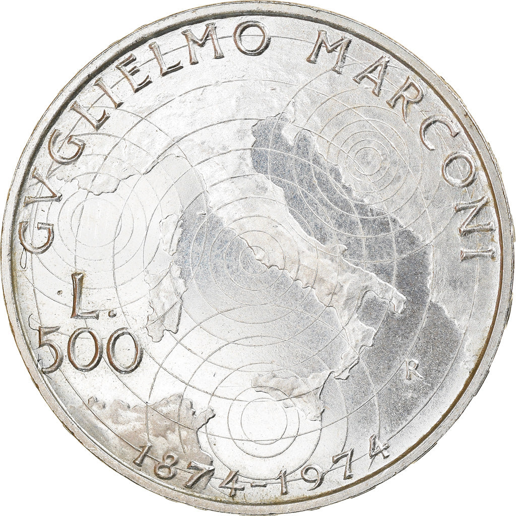 Coin, Italy, 500 Lire, 1974, EF(40-45), Silver, KM:103