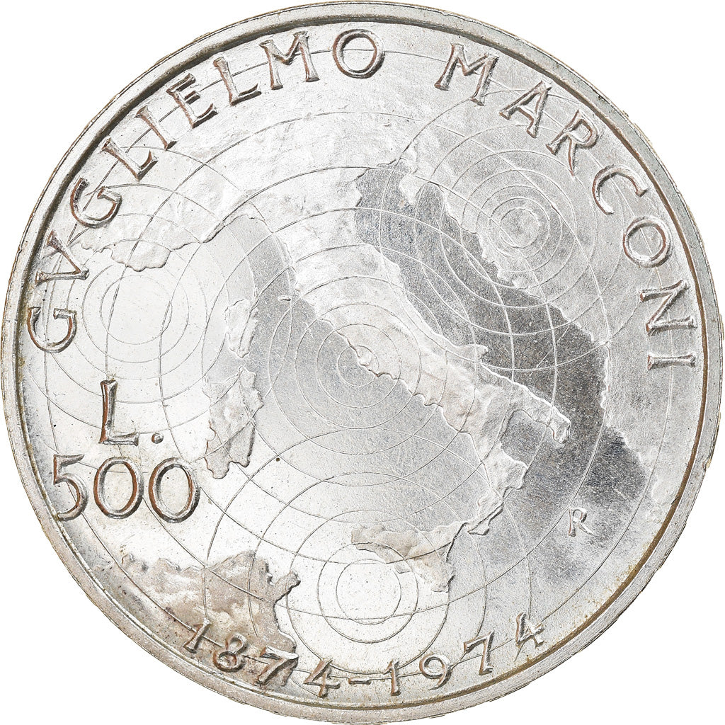 Coin, Italy, 500 Lire, 1974, AU(50-53), Silver, KM:103