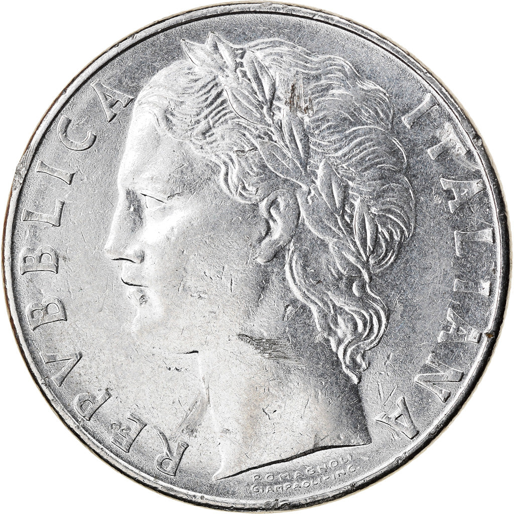 Moneta, Włochy, 100 Lire, 1976, Rome, VF(30-35), Stal nierdzewna, KM:96.1