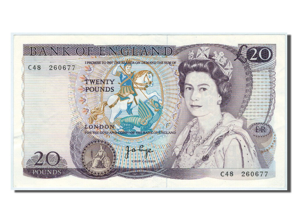 Great Britain, 20 Pounds, KM #380b, UNC(63), C48