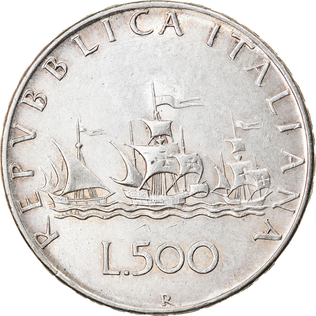 Coin, Italy, 500 Lire, 1958, Rome, EF(40-45), Silver, KM:98