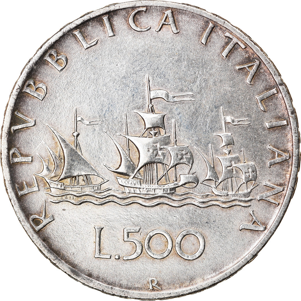 Coin, Italy, 500 Lire, 1958, Rome, EF(40-45), Silver, KM:98