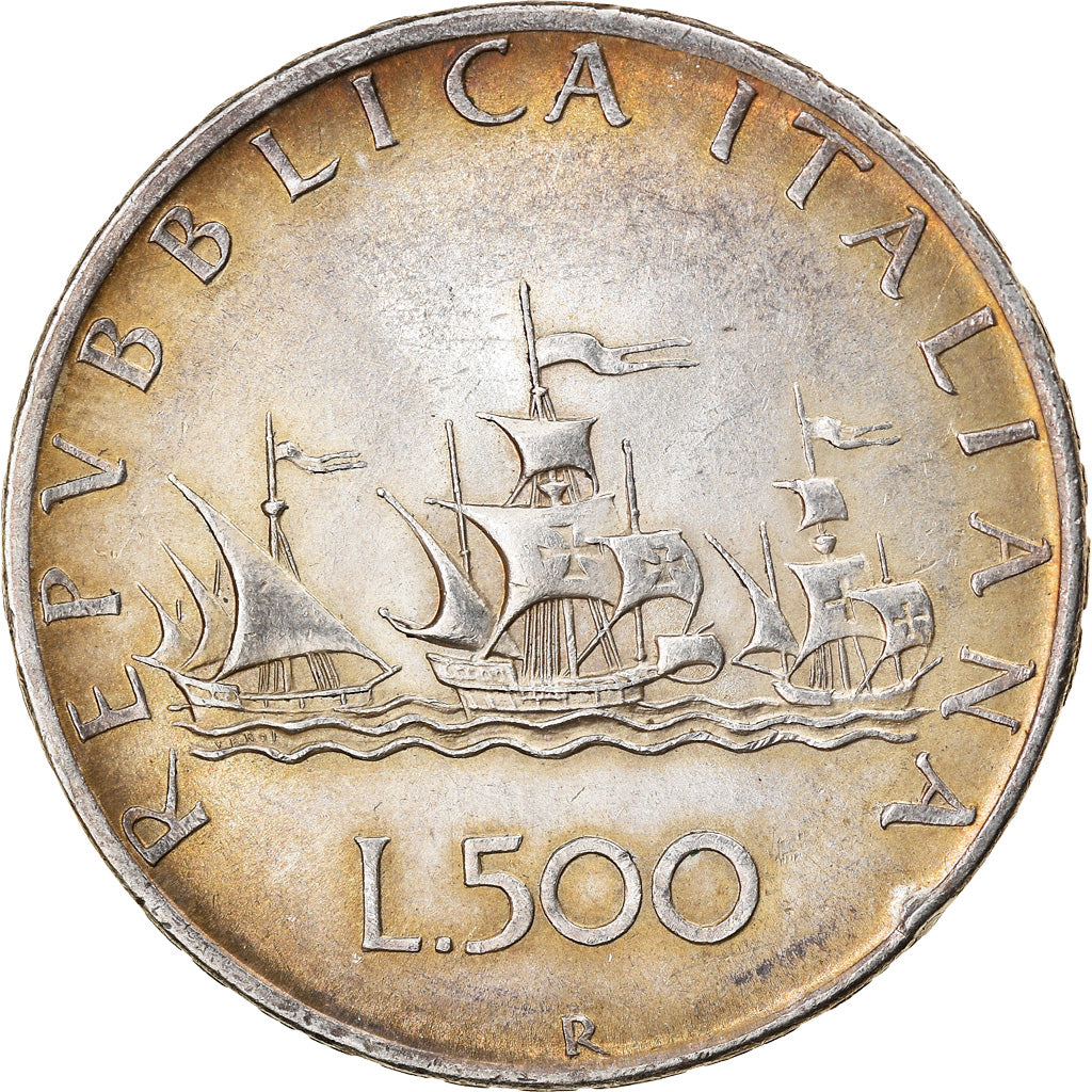 Coin, Italy, 500 Lire, 1958, Rome, EF(40-45), Silver, KM:98