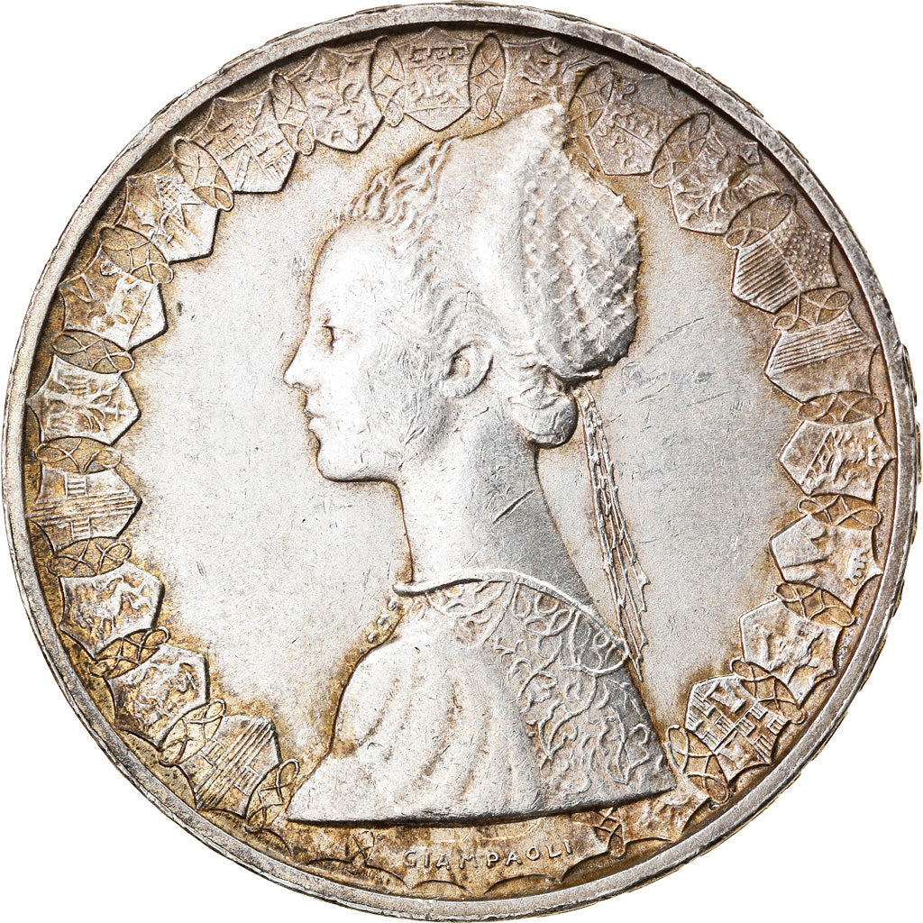 Coin, Italy, 500 Lire, 1959, Rome, EF(40-45), Silver, KM:98