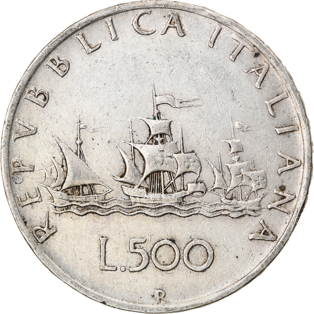 Coin, Italy, 500 Lire, 1960, Rome, EF(40-45), Silver, KM:98