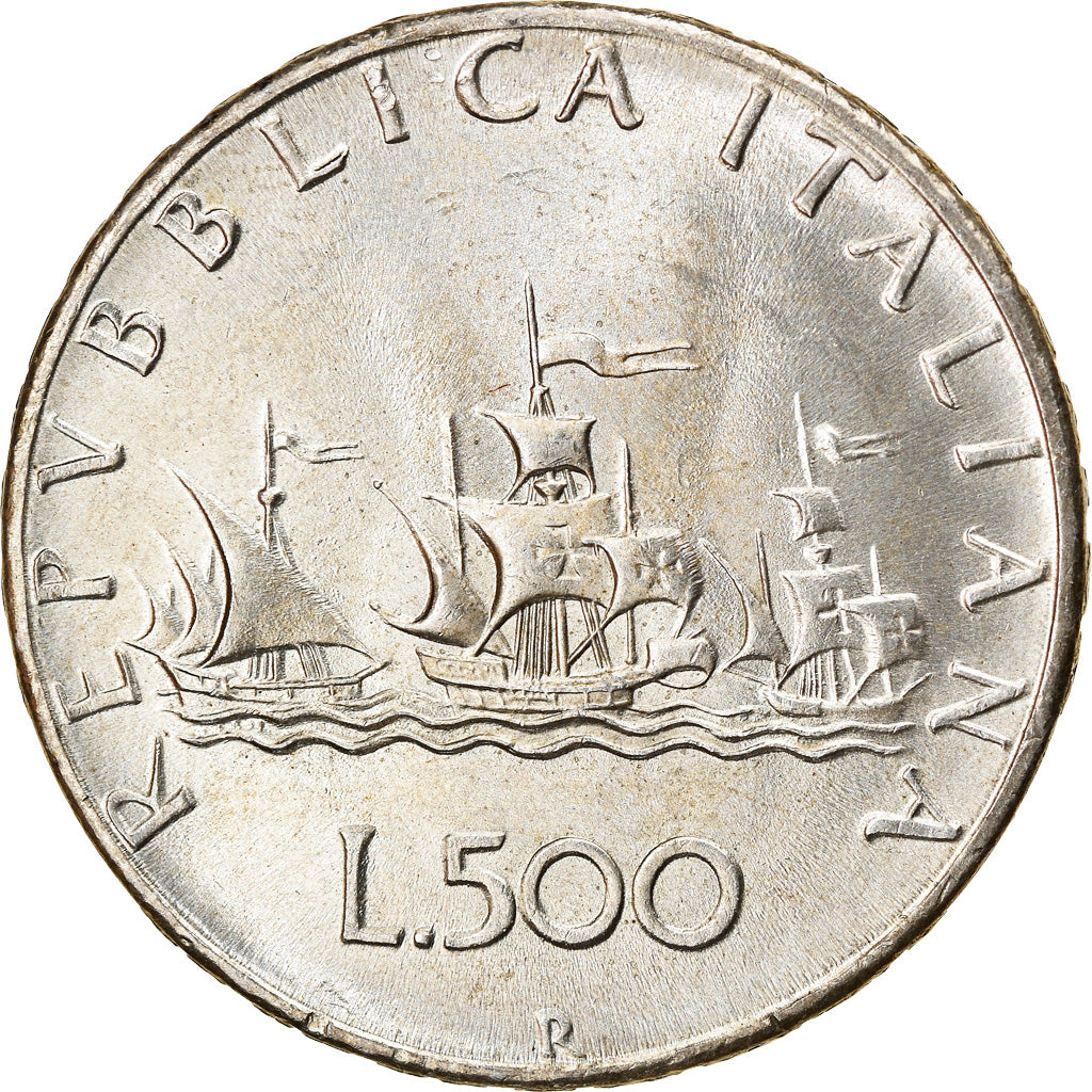 Coin, Italy, 500 Lire, 1966, Rome, AU(55-58), Silver, KM:98