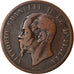 Moneta, Italia, Vittorio Emanuele II, 10 Centesimi, 1862, Milan, MB+, Rame