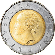 Coin, Italy, 500 Lire, 1993, Rome, AU(50-53), Bi-Metallic, KM:160