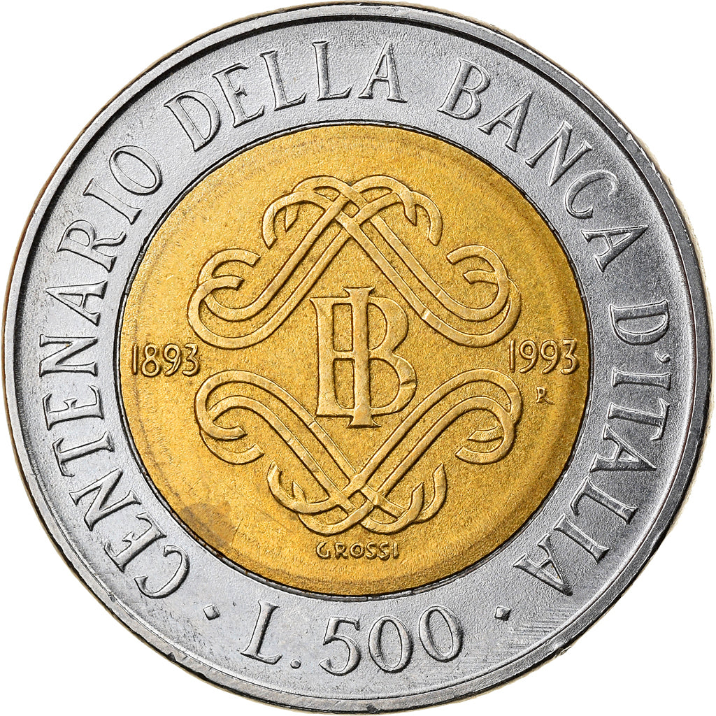 Moneta, Italia, 500 Lire, 1993, Rome, BB, Bi-metallico, KM:160