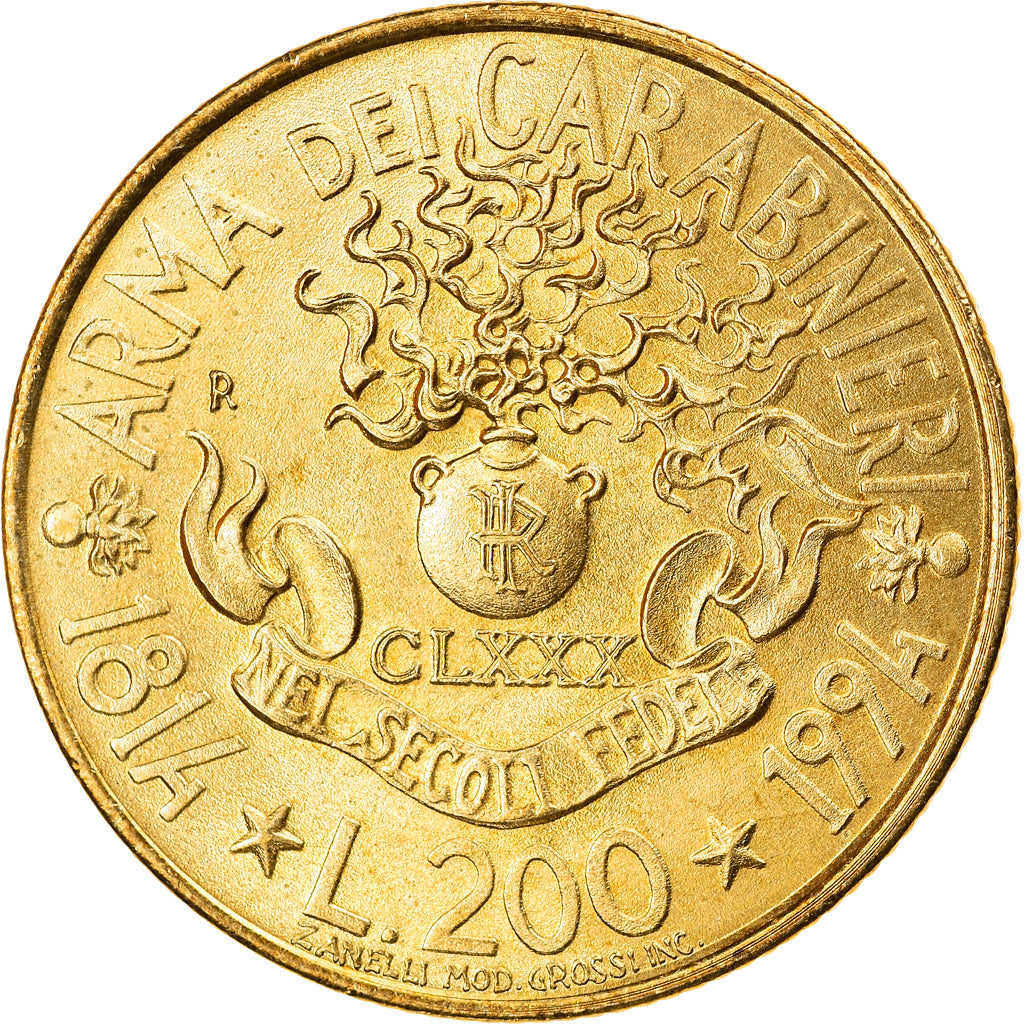 Moeda, Itália, 200 Lire, 1994, Rome, EF(40-45), Alumínio-Bronze, KM:218