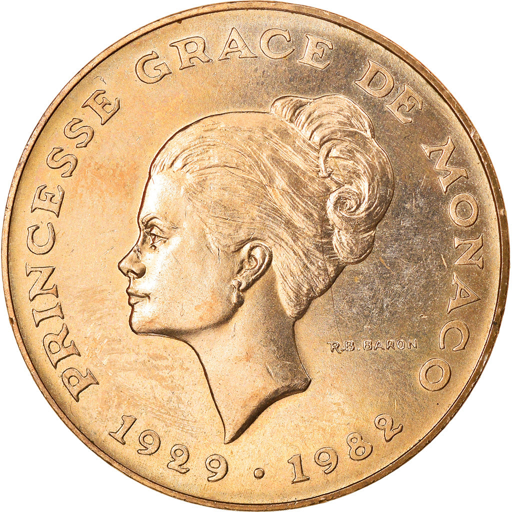 Coin, Monaco, Rainier III, 10 Francs, 1982, EF(40-45), Copper-Nickel-Aluminum